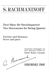 2つの楽章（セルゲイ・ラフマニノフ） (弦楽四重奏）【Two Movements For String Quartet】