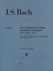 6つのソナタ（バッハ）（ヴァイオリン+ピアノ）【6 Sonatas for Violin and Piano】