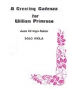 グリーティング・カデンツァ（ホアン・オレゴ・サーラス）（ヴィオラ）【Greeting Cadenza】