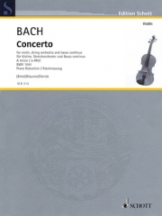 ヴァイオリン協奏曲・イ短調・BWV.1041（バッハ）（ヴァイオリン+ピアノ）【Concerto in A Minor, BWV 1041】