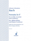 ソナタ・ヘ長調・BWV.1035（バッハ） (ソプラノリコーダー+ピアノ)【Sonata in F BWV 1035】