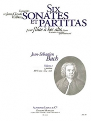 6つのヴァイオリン・ソナタ＆パルティータ・Vol.2（バッハ） (ソプラノリコーダー+ピアノ)【Six Violin Sonatas and Partitas Vol.2】