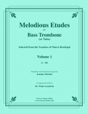 メロディアス・エチュード・Vol.1（マルコ・ボルドーニ）（バストロンボーン）【Melodious Etudes Volume 1 (1-30)】