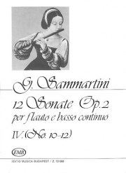 12のソナタ・Vol.4（ジョヴァンニ・バッティスタ・サンマルティーニ）（フルート+ピアノ）【12 Sonate Vol.4 Op. 2】