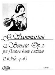 12のソナタ・Vol.2（ジョヴァンニ・バッティスタ・サンマルティーニ）（フルート+ピアノ）【12 Sonate Vol.2 Op. 2】