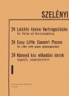 24のやさしい演奏会用小品・Vol.1（イシュトヴァーン・セレーニ）（ヴァイオリン+ピアノ）【24 Easy Little Concert Pieces 1】