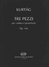 3つの小品・Op.14E（ジェルジ・クルターグ）（ヴァイオリン+ピアノ）【Three Pezzi, Op. 14E】
