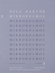 ミクロコスモス・Vol.3（ブルー）（ベラ・バルトーク）（ピアノ）【Mikrokosmos Volume 3 (Blue)】
