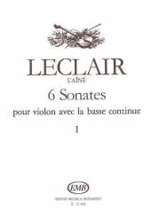 6つのソナタ・Vol.1（ジャン＝マリー・ルクレール）（ヴァイオリン+ピアノ）【6 Sonatas 1】