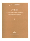 6つの三重奏曲・Vol.1（ヨハン・ルートヴィヒ・クレープス）（フルート二重奏+ピアノ）【6 Trios 1】
