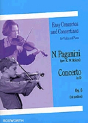 ヴァイオリン協奏曲・No.6・ニ長調（ニコロ・パガニーニ）（ヴァイオリン+ピアノ）【Violin Concerto in D Op.6】