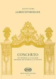 トロンボーン協奏曲（ヨハン・ゲオルク・アルブレヒツベルガー）（トロンボーン+ピアノ）【Concerto】