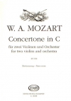 協奏曲・ハ長調（モーツァルト）（ヴァイオリン二重奏+ピアノ）【Concertone in C】