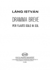 Dramma Breve（イシュトヴァーン・ラーング）（フルート）