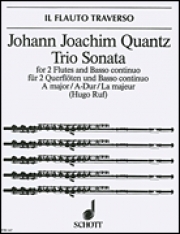 トリオ・ソナタ・イ長調（ヨハン・ヨアヒム・クヴァンツ）（フルート二重奏+ピアノ）【Triosonata A major】