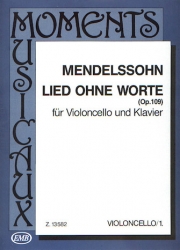無言歌・Op.109（フェリックス・メンデルスゾーン）（チェロ+ピアノ）【Lied ohne Worte Op. 109】
