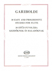 30のやさしくて段階的な練習曲（ジュゼッペ・ガリボルディ）（フルート）【30 Easy and Progressive Studies for Flute】