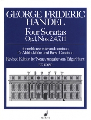 4つのソナタ（ヘンデル）（ソプラノリコーダー+ピアノ）【4 Sonatas】