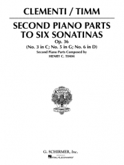 ソナチネ・Op.36・第2ピアノ・パート（ムツィオ・クレメンティ）（ピアノ）【Sonatinas, Op. 36 - Book 2 (2nd Piano Part)】