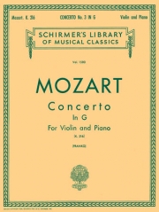 ヴァイオリン協奏曲・No.3・ト長調・K.216（モーツァルト）（ヴァイオリン+ピアノ）【Violin Concerto No.3 in G K.216】