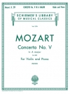 ヴァイオリン協奏曲・No.5・イ長調・K.219（モーツァルト）（ヴァイオリン+ピアノ）【Violin Concerto No.5 in A Major K.219】