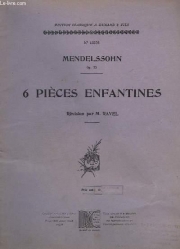 子どものための6つの小品・Op.72（フェリックス・メンデルスゾーン）（ピアノ）【6 Pièces enfantines Op.72】
