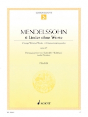 6つの無言歌集・Op.67（フェリックス・メンデルスゾーン）（ピアノ）【6 Songs without Words op. 67】