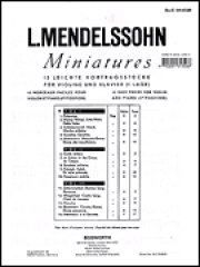 15の小品・Vol.1（フェリックス・メンデルスゾーン）（ヴァイオリン+ピアノ）【15 Miniatures for Violin and Piano Vol.1】