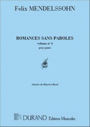 メンデルスゾーン全集・Vol.1・No.29 - 38（フェリックス・メンデルスゾーン）（ピアノ）【Oeuvres complètes Vol.1, No.4: Romances No.29 - No.38】