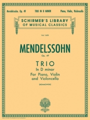 三重奏曲・ニ短調・Op.49（フェリックス・メンデルスゾーン）（弦楽二重奏+ピアノ）【Trio in D Minor, Op. 49】