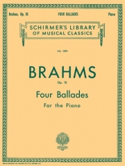 4つのバラード・Op.10（ヨハネス・ブラームス）（ピアノ）【4 Ballades, Op. 10】