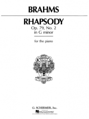 ラプソディ・ト短調・Op.79・No.2（ヨハネス・ブラームス）（ピアノ）【Rhapsody in G Minor, Op.79, No.2】
