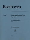 6つの変奏曲・ヘ長調・Op.34（ベートーベン）（ピアノ）【6 Variations in F Major, Op. 34】