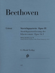 弦楽四重奏曲・Op.18＆ピアノ・ソナタ・Op.14（ベートーベン）（弦楽四重奏）【String Quartets Op. 18 and String Quartet Version of The P】