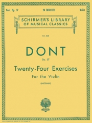 24の練習曲・Op.37（ヤーコプ・ドント）（ヴァイオリン）【24 Exercises, Op 37】