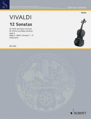 12のソナタ・Op.2・Book.2（アントニオ・ヴィヴァルディ）（ヴァイオリン+ピアノ）【12 Sonatas, Op. 2 – Book 2】