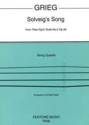 ソルヴェーグの歌「ペール・ギュント」より（エドヴァルド・グリーグ）（弦楽四重奏）【Solveig's Song from 'Peer Gynt'】