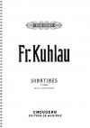 ソナチネ集・Vol.1（フリードリヒ・クーラウ）（ピアノ）【Sonatines Vol.1】