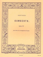 協奏曲第1番・Op.20（カミーユ・サン＝サーンス）（ヴァイオリン+ピアノ）【Concerto No.1, Op.20】