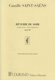 夕べの夢想・Op.60（カミーユ・サン＝サーンス）（アルトサックス+ピアノ）【Reverie Du Soir, Op. 60】