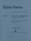 ソナタ第1番・ニ短調・Op.75（カミーユ・サン＝サーンス）（ヴァイオリン+ピアノ）【Sonata No. 1 in D Minor, Op. 75】