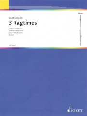 3つのラグタイム（スコット・ジョプリン）（フルート+ピアノ）【3 Ragtimes】
