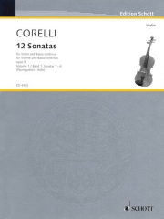 12のソナタ・Op.5・Vol.1（アルカンジェロ・コレッリ）（ヴァイオリン+ピアノ）【12 Sonatas Op. 5 Vol. 1】