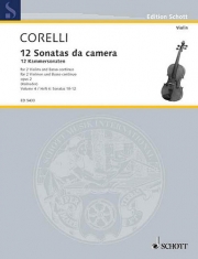 12の室内楽風ソナタ・Op.2・Vol.2 (アルカンジェロ・コレッリ)（ヴァイオリン二重奏+ピアノ）【12 Chamber Sonatas Op. 2 Vol. 2】