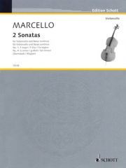 2つのソナタ（ベネデット・マルチェッロ）（チェロ+ピアノ）【Two Sonatas: No. 1 in F Major & No. 4 in G Minor】