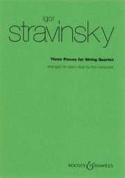 弦楽四重奏のための3つの小品（イーゴリ・ストラヴィンスキー）（ピアノ二重奏）【Three Pieces for String Quartet】