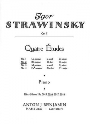 4つのエチュード・Op.7・No.2（イーゴリ・ストラヴィンスキー） （ピアノ）【Four Etude Op. 7 No. 2】
