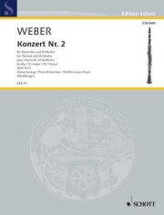 協奏曲・No.2・変ホ短調（カール・マリア・フォン・ウェーバー）（クラリネット+ピアノ）【Concerto No. 2 in E-Flat Major, Wev N. 13】
