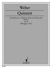五重奏曲・ロ長調（カール・マリア・フォン・ウェーバー）（ミックス五重奏）【Quintet B major】