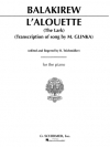 ひばり（ミリイ・バラキレフ）（ピアノ）【L'Alouette (The Lark)】